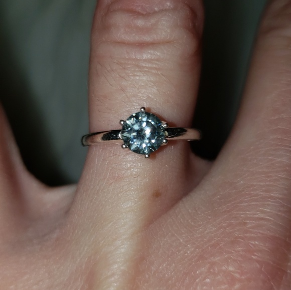 SOLD! | Gorgeous Ice Blue Moissanite Solitaire - Picture 3 of 7